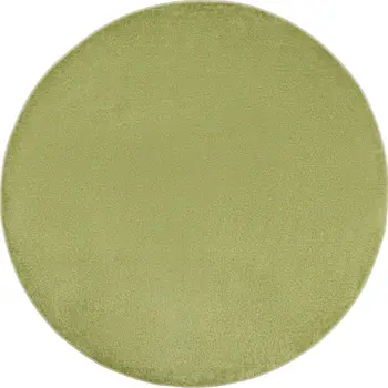 6' X 6' Green Round Indoor Outdoor Area Rug