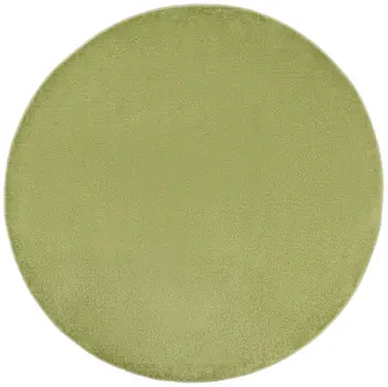 6' X 6' Green Round Indoor Outdoor Area Rug