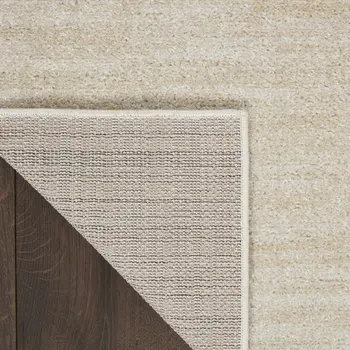 4' Runner Beige And Ivory Indoor Outdoor Runner Rug