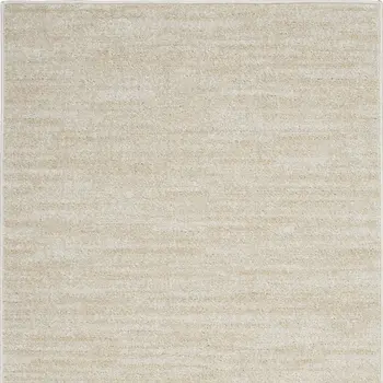 4' Runner Beige And Ivory Indoor Outdoor Runner Rug