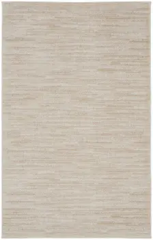 3' X 5' Beige And Ivory Indoor Outdoor Area Rug