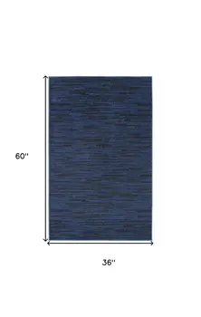 3' X 5' Blue Indoor Outdoor Area Rug