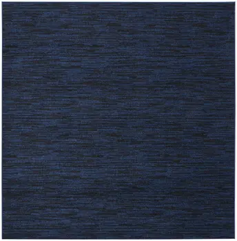 5' Midnight Blue Square Indoor Outdoor Area Rug