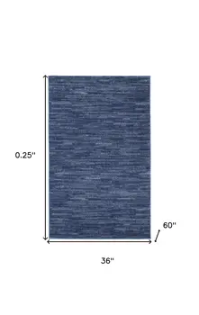 3' X 5' Blue Indoor Outdoor Area Rug