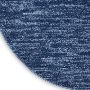 6' X 6' Blue Round Indoor Outdoor Area Rug