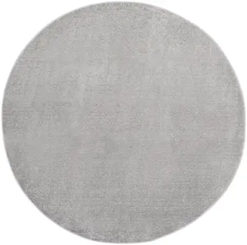 6' X 6' Gray Round Indoor Outdoor Area Rug
