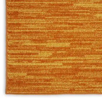 2' X 4' Orange Indoor Outdoor Runner Rug