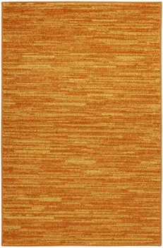 2' X 4' Orange Indoor Outdoor Runner Rug