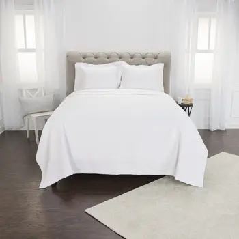 White Queen 100% Cotton 300 Thread Count Machine Washable Down Alternative Comforter