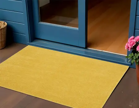 3' X 5' Yellow Indoor Outdoor Area Rug