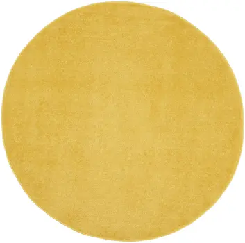 4' Yellow Round Indoor Outdoor Area Rug