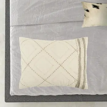 Ivory Geometric King Quilt