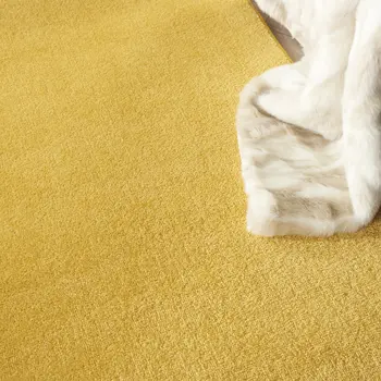 5' X 5' Yellow Square Indoor Outdoor Area Rug
