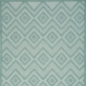 4' X 6' Aqua Indoor Outdoor Area Rug