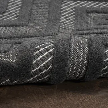4' X 6' Charcoal Indoor Outdoor Area Rug