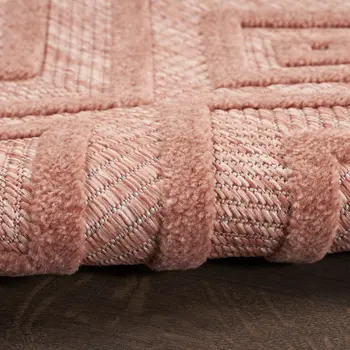 4' X 6' Coral Indoor Outdoor Area Rug