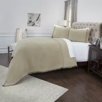 Natural Checkered King Quilt
