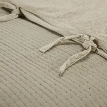 Natural Checkered Queen Quilt