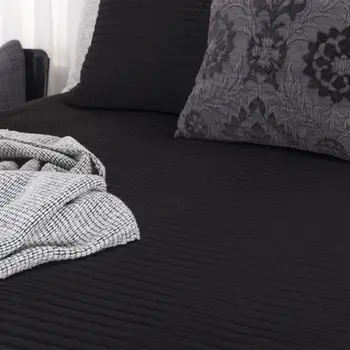 Black Geometric King Quilt