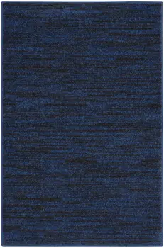 2' X 4' Midnight Blue Stain Resistant Indoor Outdoor Area Rug