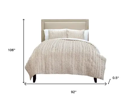 Blush Striped King Quilt
