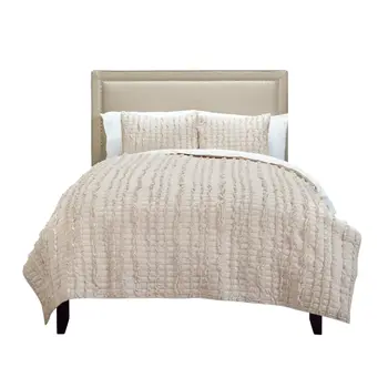 Blush Striped King Quilt