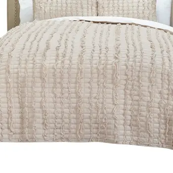 Blush Striped King Quilt