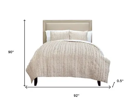 Blush Striped Queen Quilt