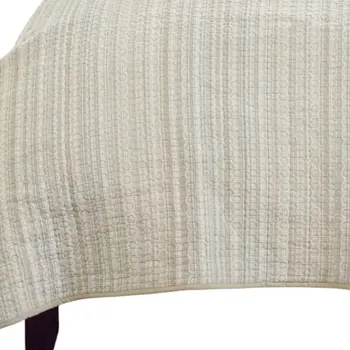 Brown And Ivory Striped King Quilt