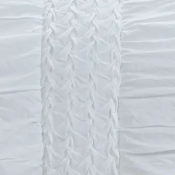 White Geometric Queen Quilt