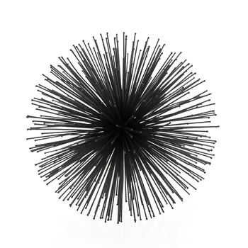 10" Black Iron Decorative Orb Tabletop Sculpture