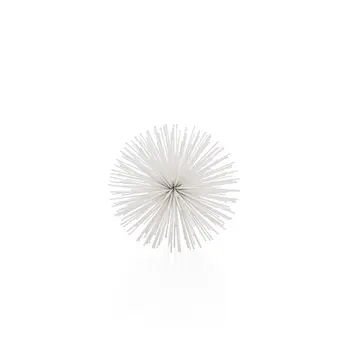 6" White Metal Spiky Sphere