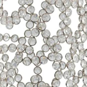 32" Silver Cylinder Crystal Glass Floor Vase With Faux Crystals