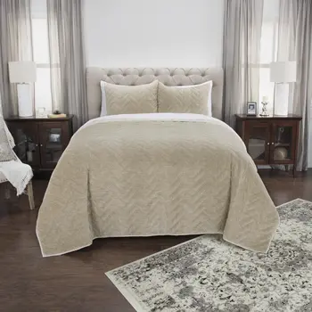 Gray Geometric King Quilt