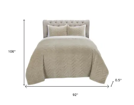 Gray Geometric King Quilt
