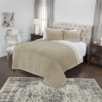 Gray Geometric King Quilt