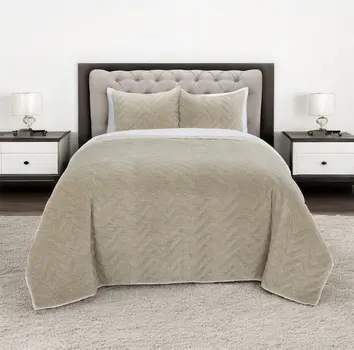 Gray Geometric King Quilt