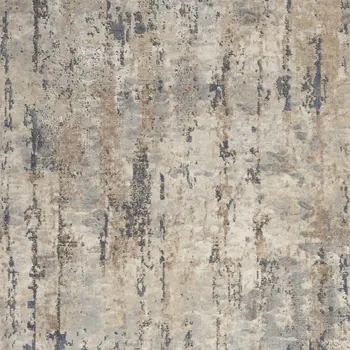 5' X 7' Beige And Grey Abstract Power Loom Non Skid Area Rug