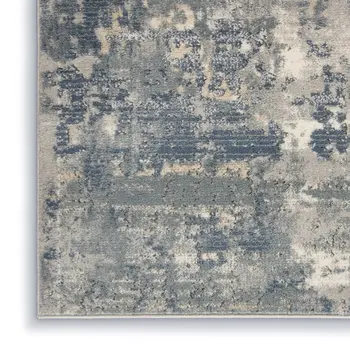 4' X 6' Grey And Beige Abstract Power Loom Non Skid Area Rug