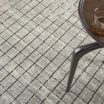 4' X 6' Ivory And Grey Abstract Power Loom Distressed Non Skid Area Rug