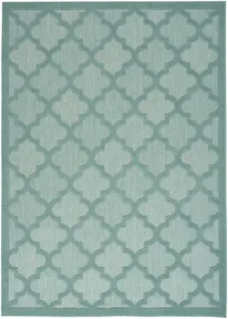 4' X 6' Aqua Indoor Outdoor Area Rug