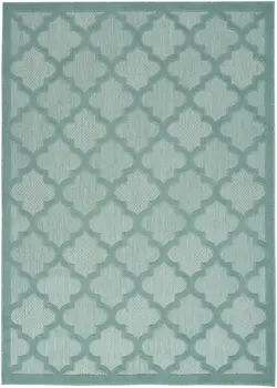 4' X 6' Aqua Indoor Outdoor Area Rug