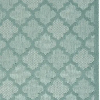 4' X 6' Aqua Indoor Outdoor Area Rug