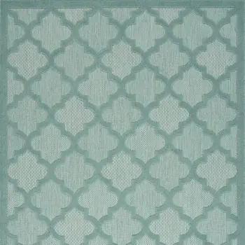 4' X 6' Aqua Indoor Outdoor Area Rug