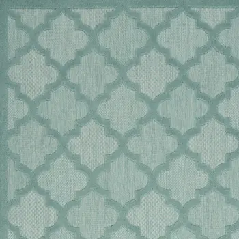 4' X 6' Aqua Indoor Outdoor Area Rug