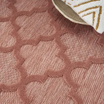4' X 6' Coral Indoor Outdoor Area Rug