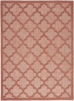 5' X 7' Coral Indoor Outdoor Area Rug