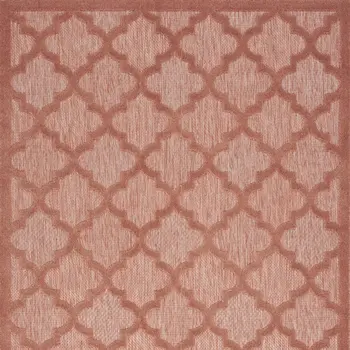 5' X 7' Coral Indoor Outdoor Area Rug