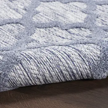 5' X 7' Denim Blue Indoor Outdoor Area Rug