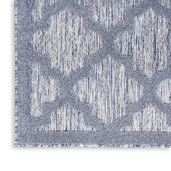 5' X 7' Denim Blue Indoor Outdoor Area Rug